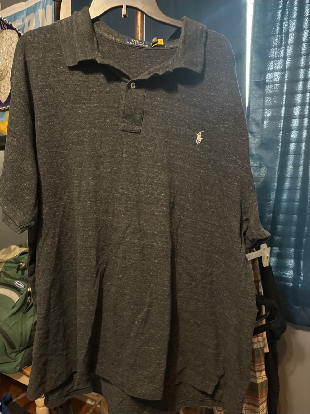 Polo by Ralph Lauren Heathered Charcoal Gray Polo